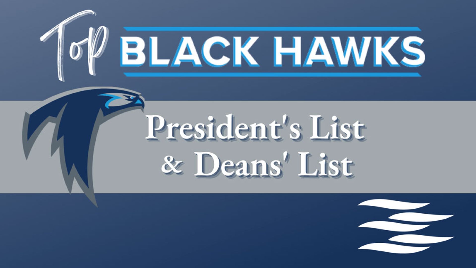 Black Hawks President's List and Deans' List