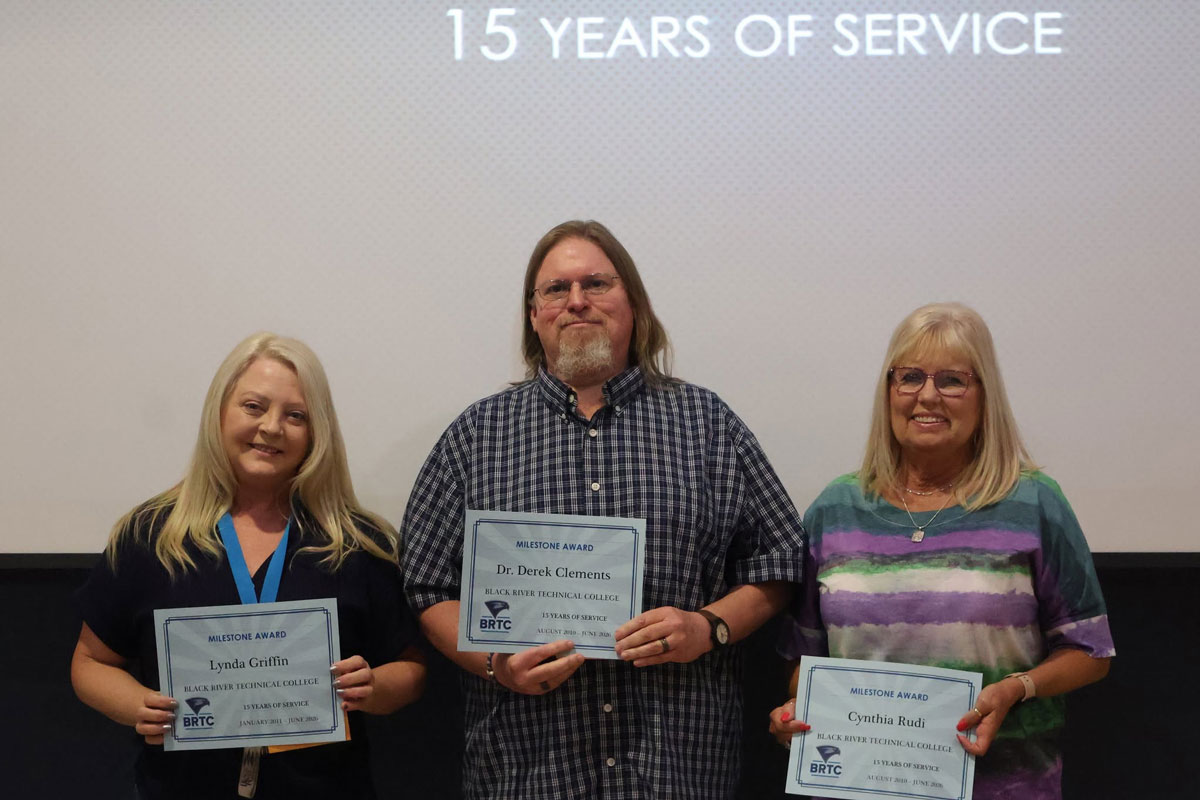 Faculty with 15 Years of Service at BRTC